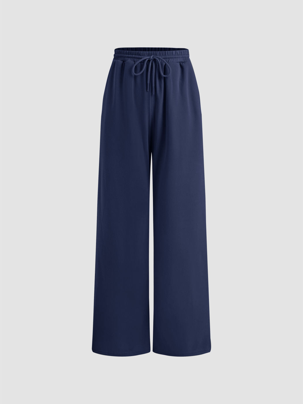 Women's Wide Lounge-Cuffed Sweatpants with Drawstring and Relaxed Fit Drune