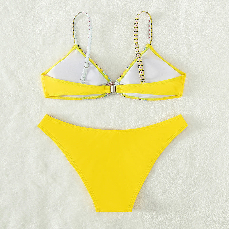Women’s bikini set with floral design and elegant knot element Mune Fashion