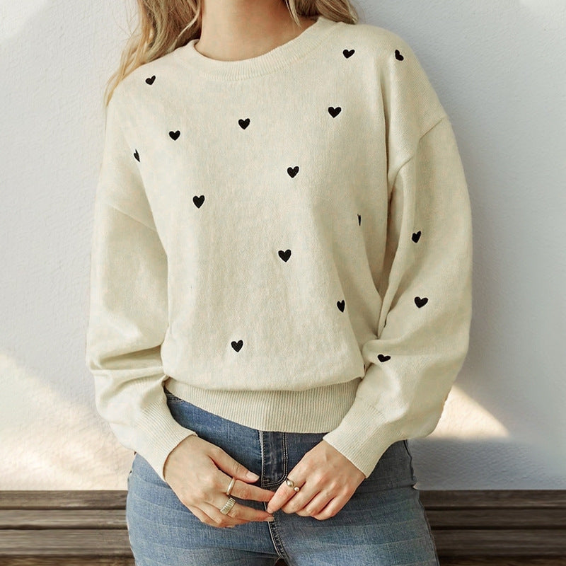 Women's Oversized Knit Sweater with Balloon Sleeves and Ribbed Cuffs Mune Fashion