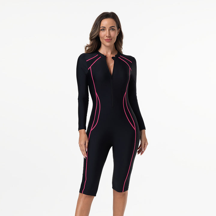 Damen Sportlicher Langarm-Neoprenanzug Echo Archiv