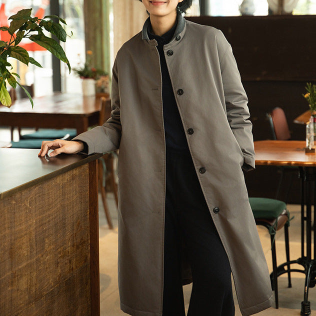 Women Urban Mid-length Coat Mune Fashion