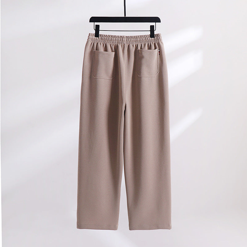 Unisex Padded Fleece Jogging Pants with Elastic Waistband Drawstring and Slim Ankle Cuff Mune Fashion