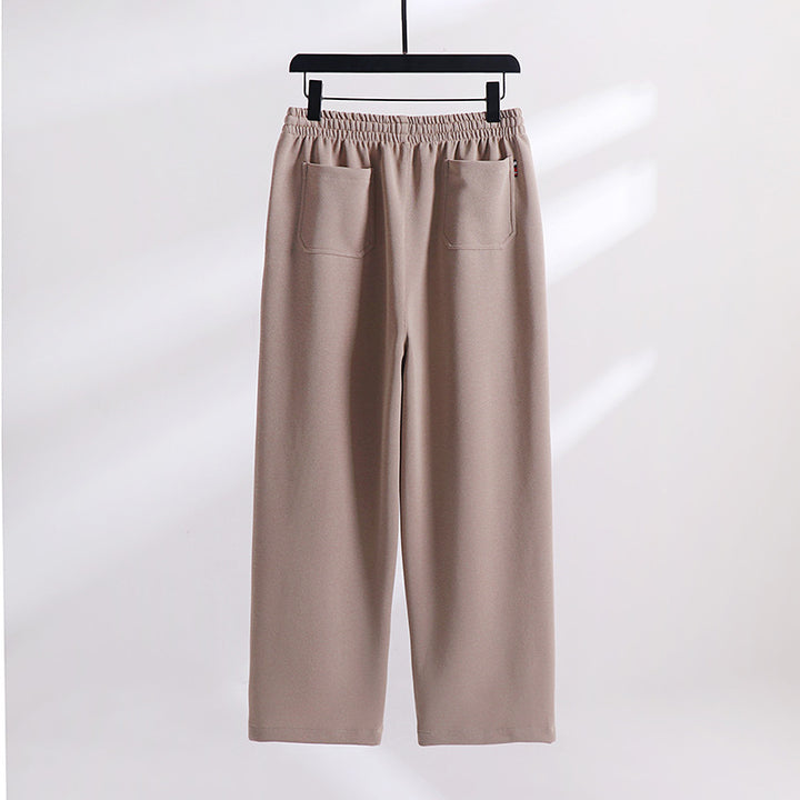 Unisex Padded Fleece Jogging Pants with Elastic Waistband Drawstring and Slim Ankle Cuff Mune Fashion