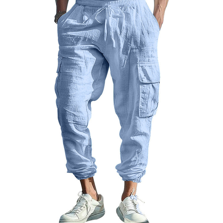 Men's casual cargo joggers with elastic waistband and generous side pockets Mune Fashion