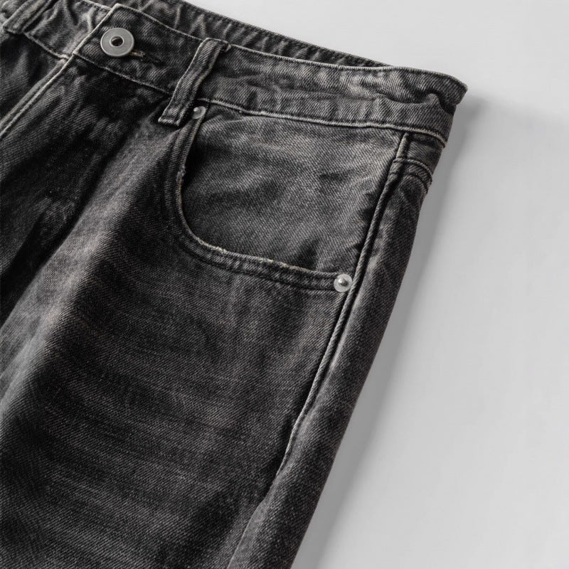 Men's loosely cut straight jeans in workwear style with used effect Mune Fashion