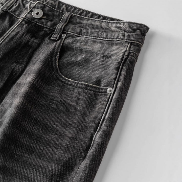 Men's loosely cut straight jeans in workwear style with used effect Mune Fashion