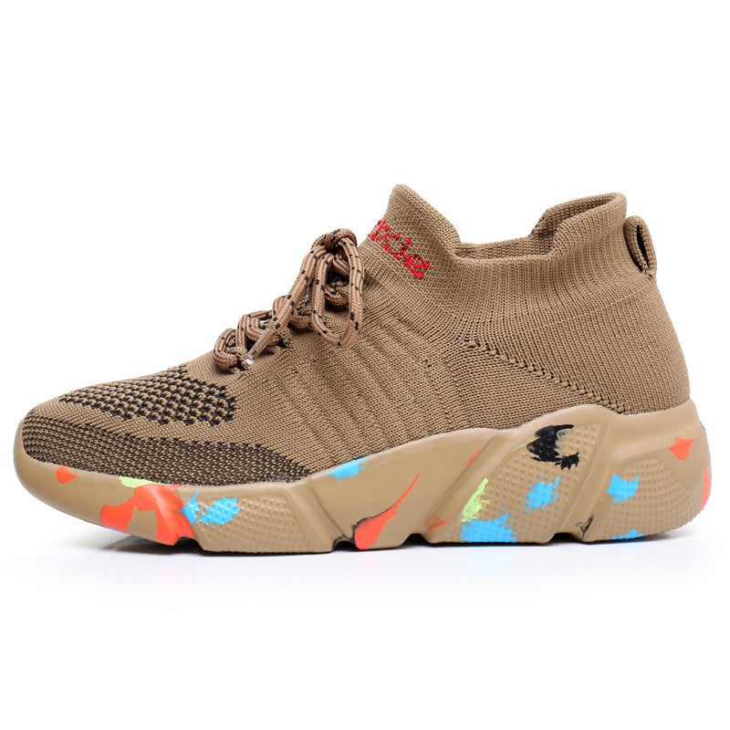 Men's sock-like knitted sneakers with seamless upper material and cushioned EVA platform sole Mune Fashion