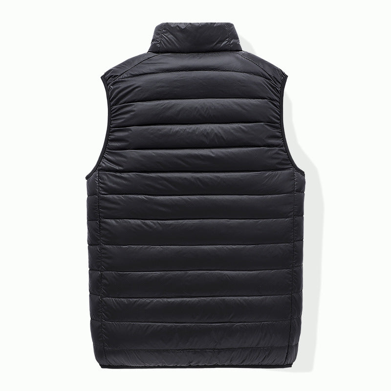 Men's compact padded insulation vest with packing function and stand-up collar Mune Fashion