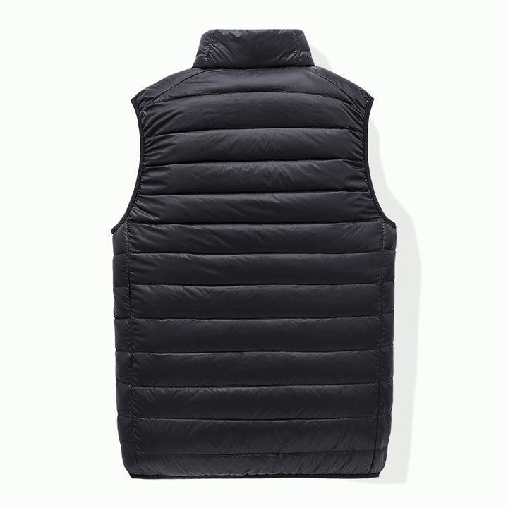 Men's compact padded insulation vest with packing function and stand-up collar Mune Fashion