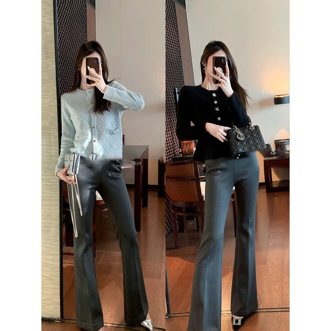 Ladies Elegant Flared Pants Mune Fashion