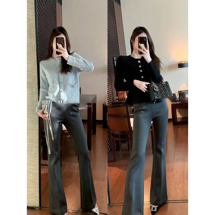 Ladies Elegant Flared Pants Mune Fashion