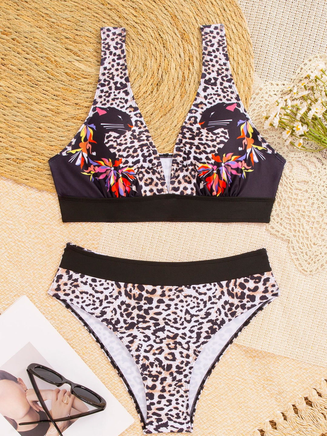 Women's bikini set with eye-catching zebra pattern Mune Fashion