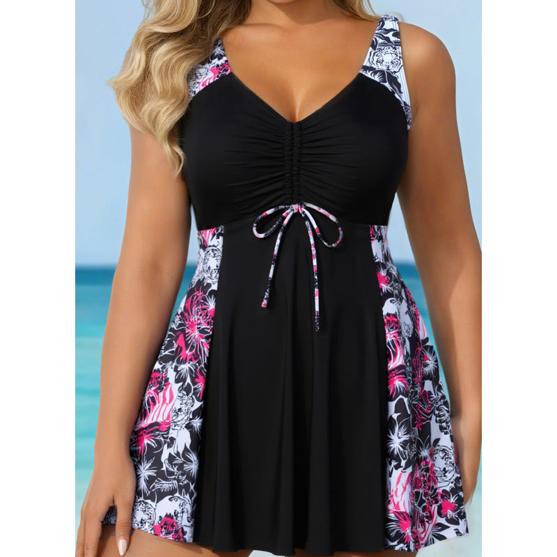Women's swimsuit with a lovely wrap design and sophisticated animal print details Mune Fashion