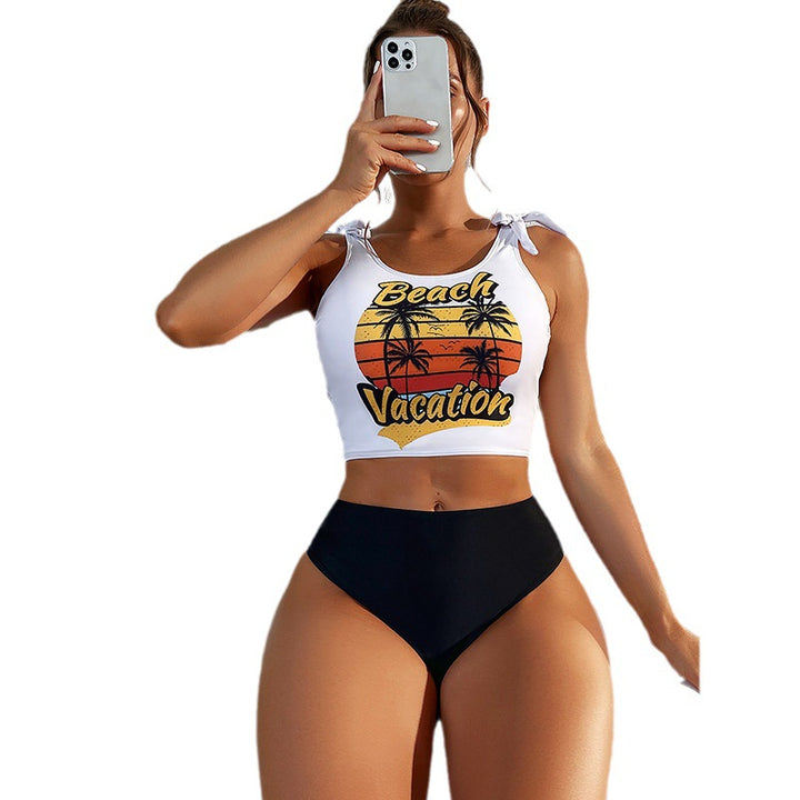 Women's bikini set with graphic design and high leg cut Mune Fashion