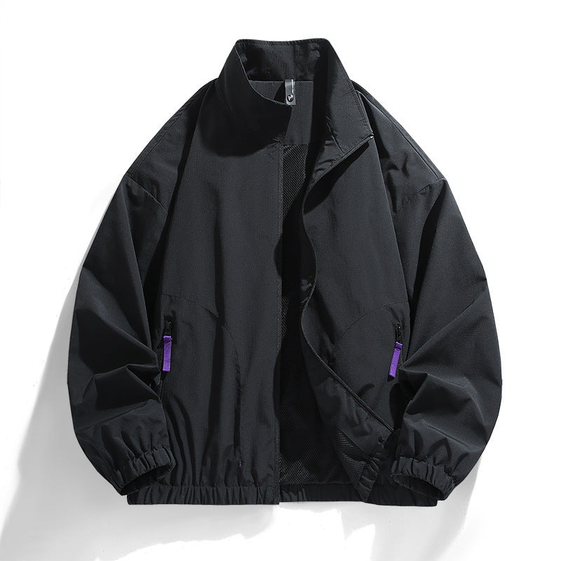 Women Lightweight Outdoor Jacket with High Collar Mune Fashion