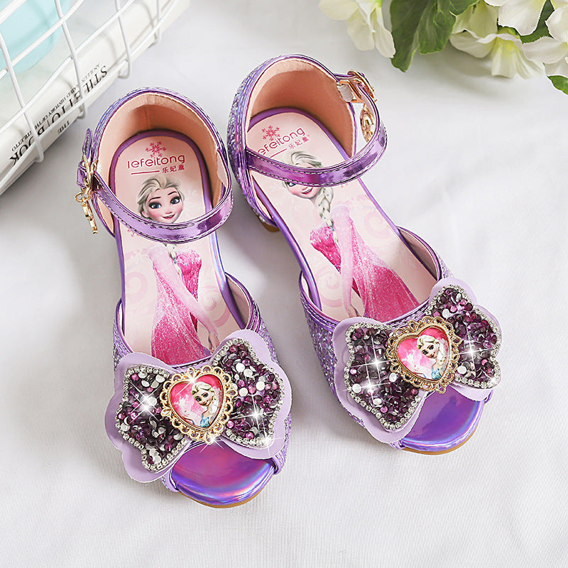 Girls Sparkling Princess Ballerinas with Decorative Floral Motif Mune Fashion