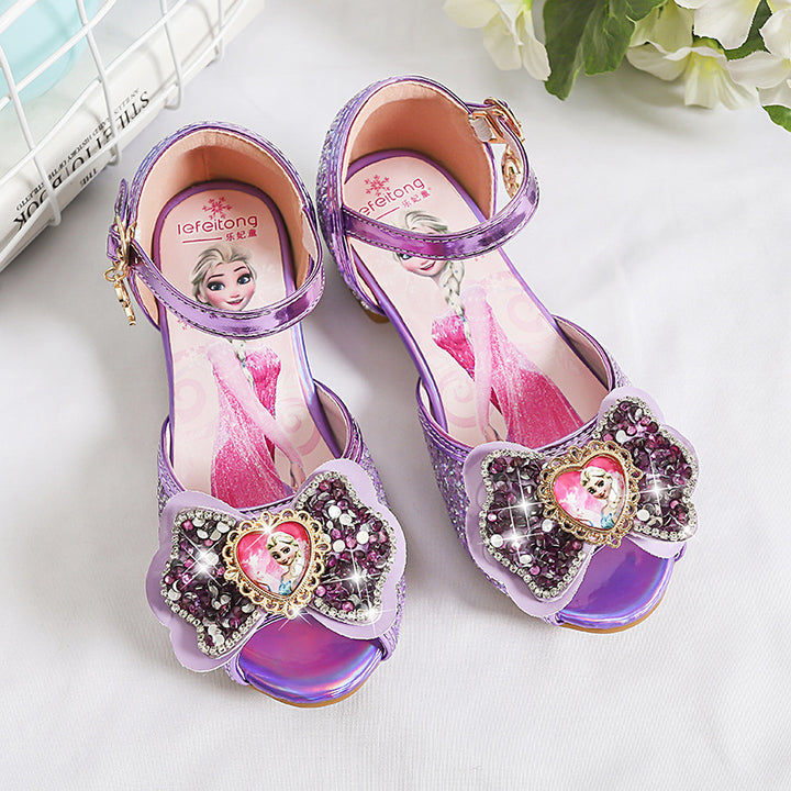 Girls Sparkling Princess Ballerinas with Decorative Floral Motif Mune Fashion