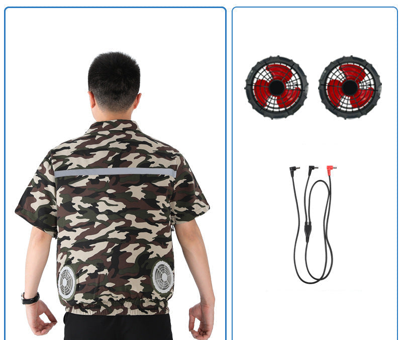 Unisex at twelve volt fan double set with Y connection cable for ventilation jacket Mune Fashion