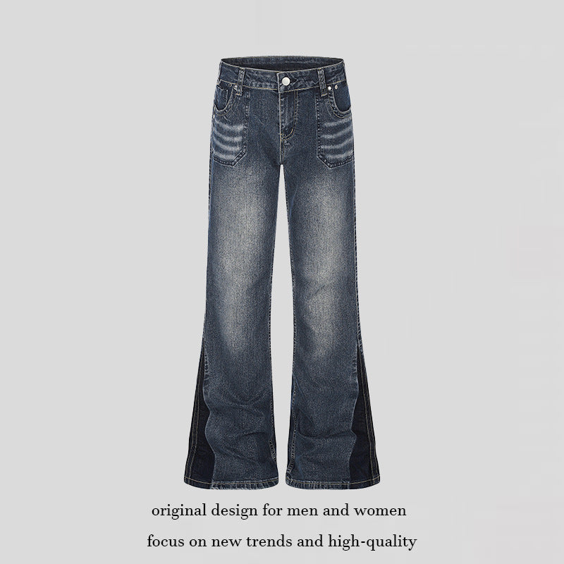 Women flared jeans with high waist and side contrast stripes Mune Fashion
