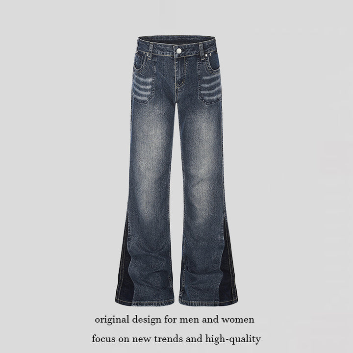 Women flared jeans with high waist and side contrast stripes Mune Fashion