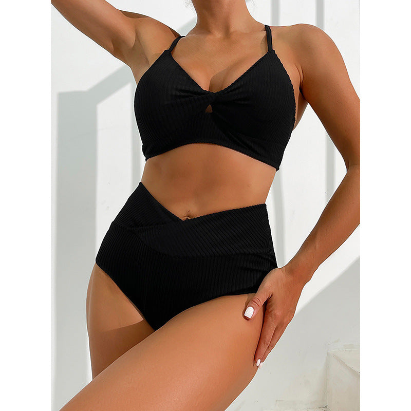 Women's high-cut swimsuit with trendy rib details Mune Fashion