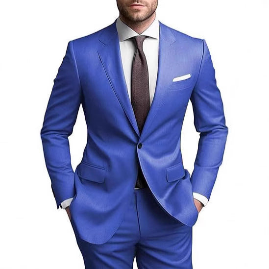 Men's tailored single-button suit set with slim silhouette and stretch comfort Mune Fashion