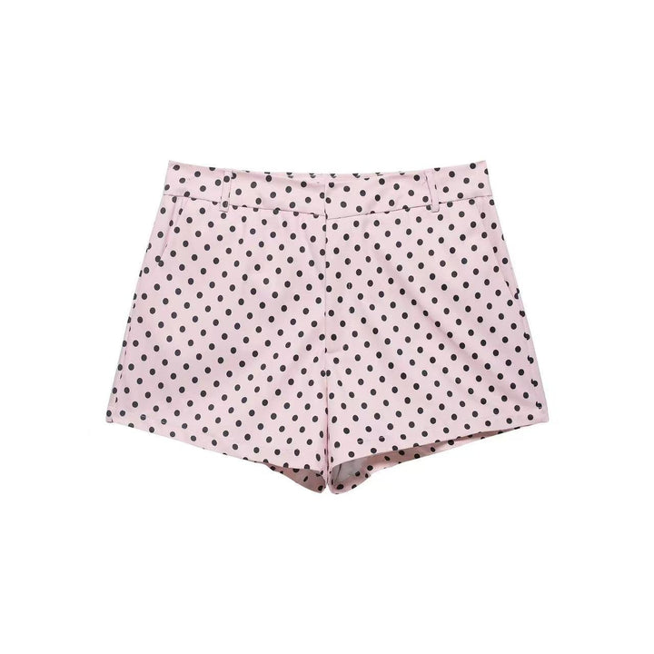 Ladies short-cut rain jacket with polka dot pattern and adjustable drawstring Mune Fashion