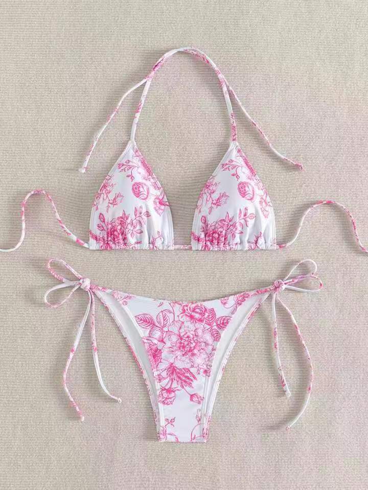 Women's Elegant Triangle Bikini Set with Removable Padding Mune Fashion