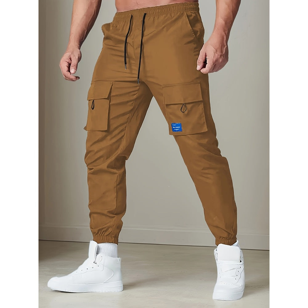 Men's Tapered Cargo Jogger with Elastic Waistband, Drawstring & Multiple Pockets Mune Fashion