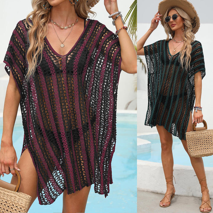 Women Casual Crochet Beach Cover-Up Mune Fashion