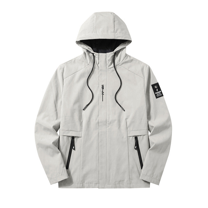 Men's Water-Repellent Softshell Jacket with Hood and Concealed Zipper Mune Fashion
