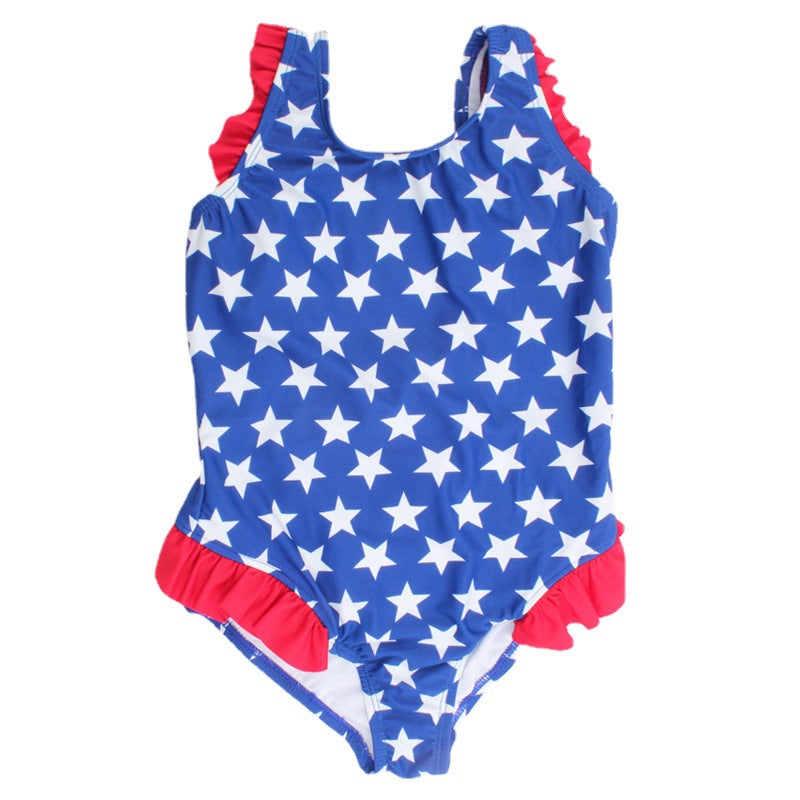 Girls Swimsuit with Star Print Mune Fashion