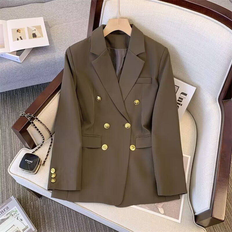 Women Elegant Double-Breasted Blazer Mune Fashion
