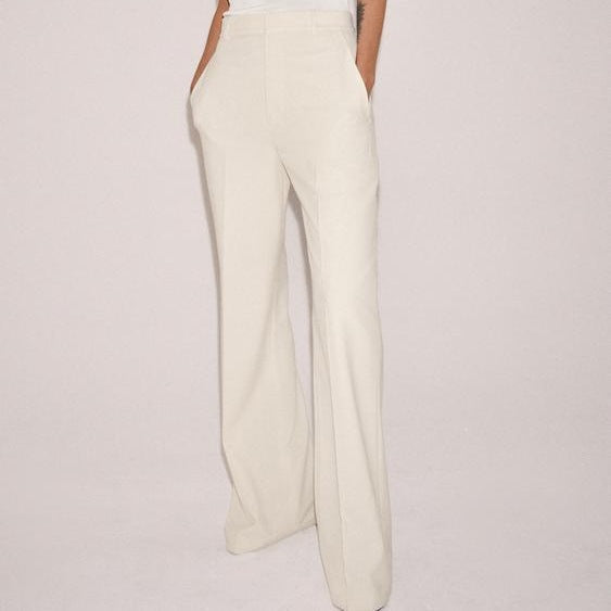 Women Light draping Highwaist Palazzo pants with wide leg and crease Mune Fashion