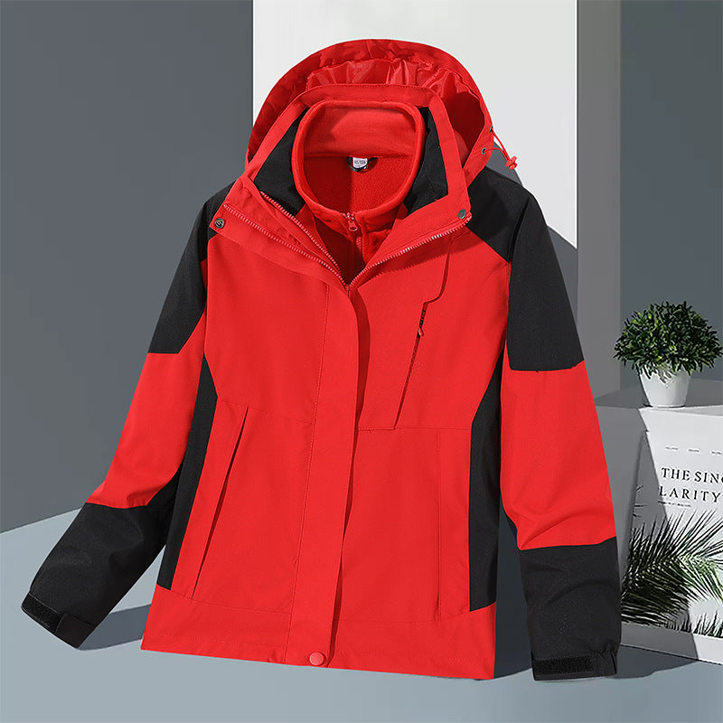 Men's windproof softshell jacket with integrated microfleece inner layer and adjustable hood Mune Fashion