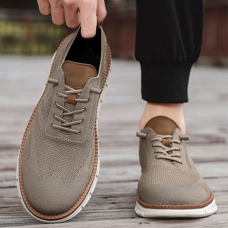 Men's knitted comfort sneaker with breathable knitted upper and flexible EVA outsole Mune Fashion