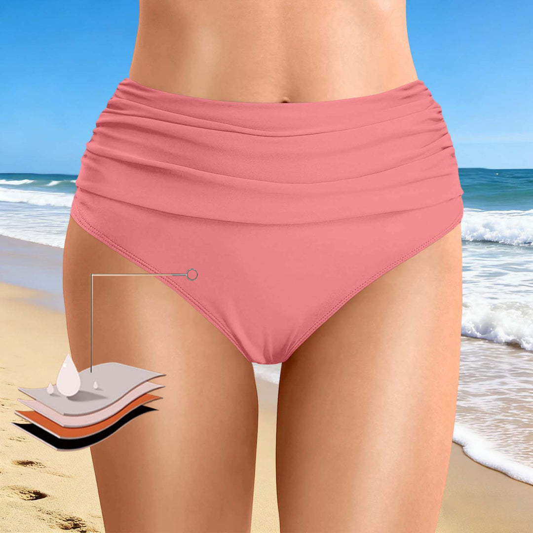 Women's High-Waisted Bikini Bottoms with Flattering Design Mune Fashion
