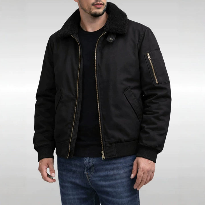 Men's Stylish Bomber Jacket with Fleece Lining
