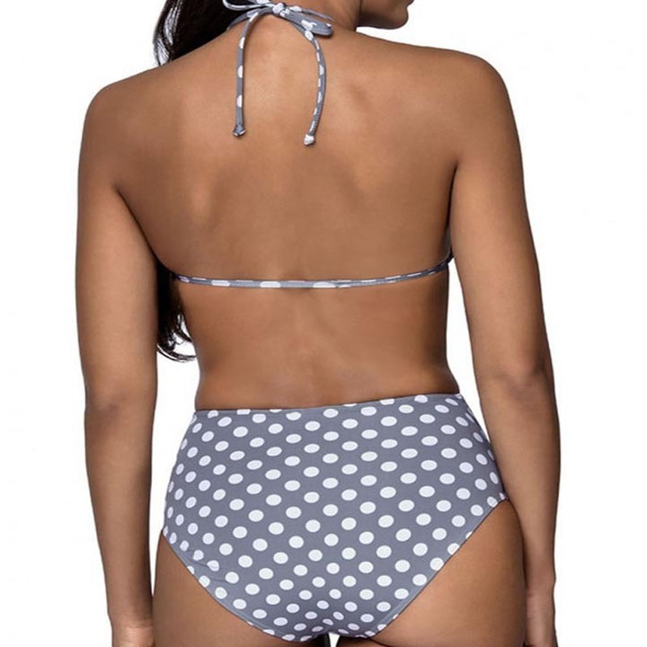 Women's bikini set with playful polka dot design and high-waisted bottom Mune Fashion