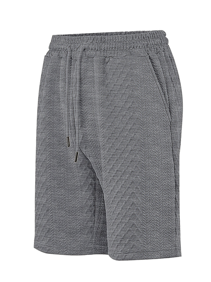 Men's structured lounge shorts with elastic waistband drawstring and side pockets Mune Fashion