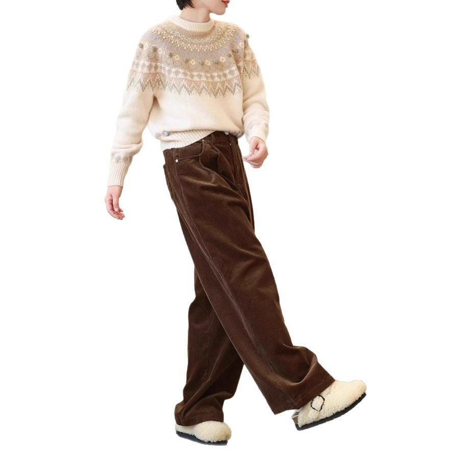 Women's Wide Cut Corduroy Pants Mune Fashion