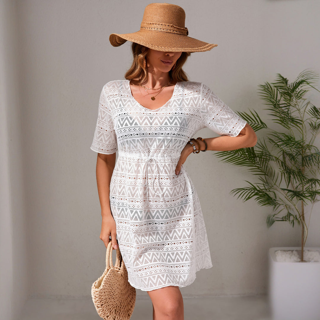 Ladies airy crochet beach dress Mune Fashion