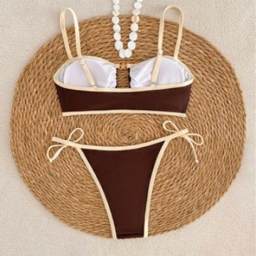 Women's Triangle Bikini with decorative key detail Mune Fashion