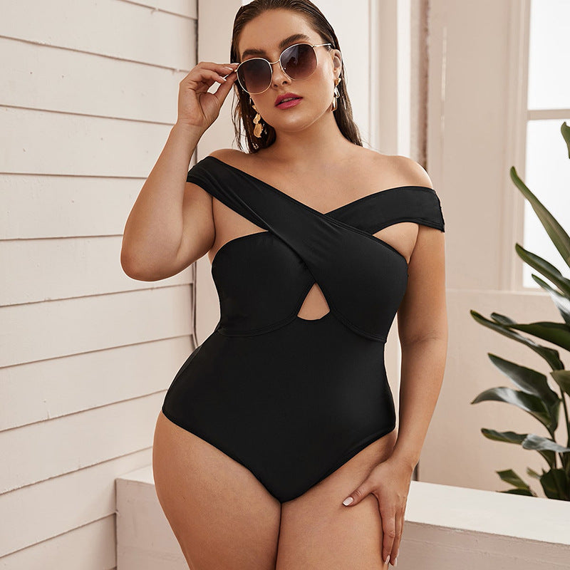 Ladies Stylish One-Piece with Asymmetric Cut-Out Mune Fashion
