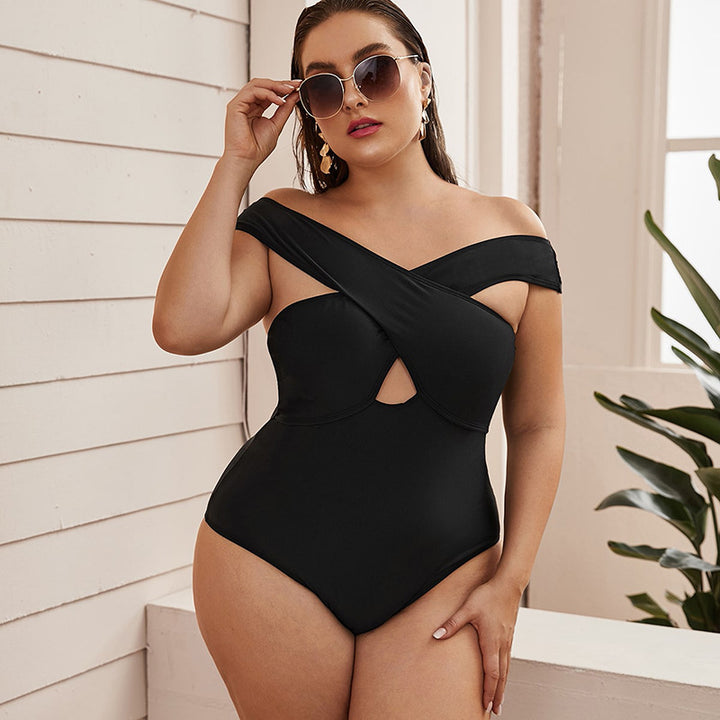 Ladies Stylish One-Piece with Asymmetric Cut-Out Mune Fashion