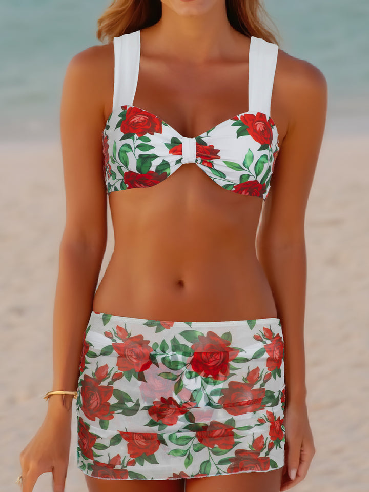 Women's Bikini Set with Ruffles and Wide Straps Mune Fashion
