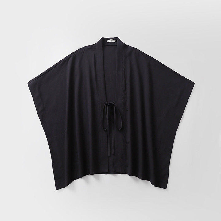 Women Oversize Kimono Cardigan with Tie Belt and Side Pockets Mune Fashion
