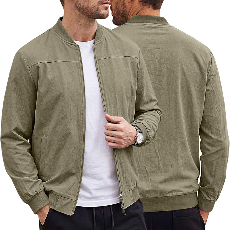 Men's lightweight bomber jacket with ribbed hem and full zip Mune Fashion