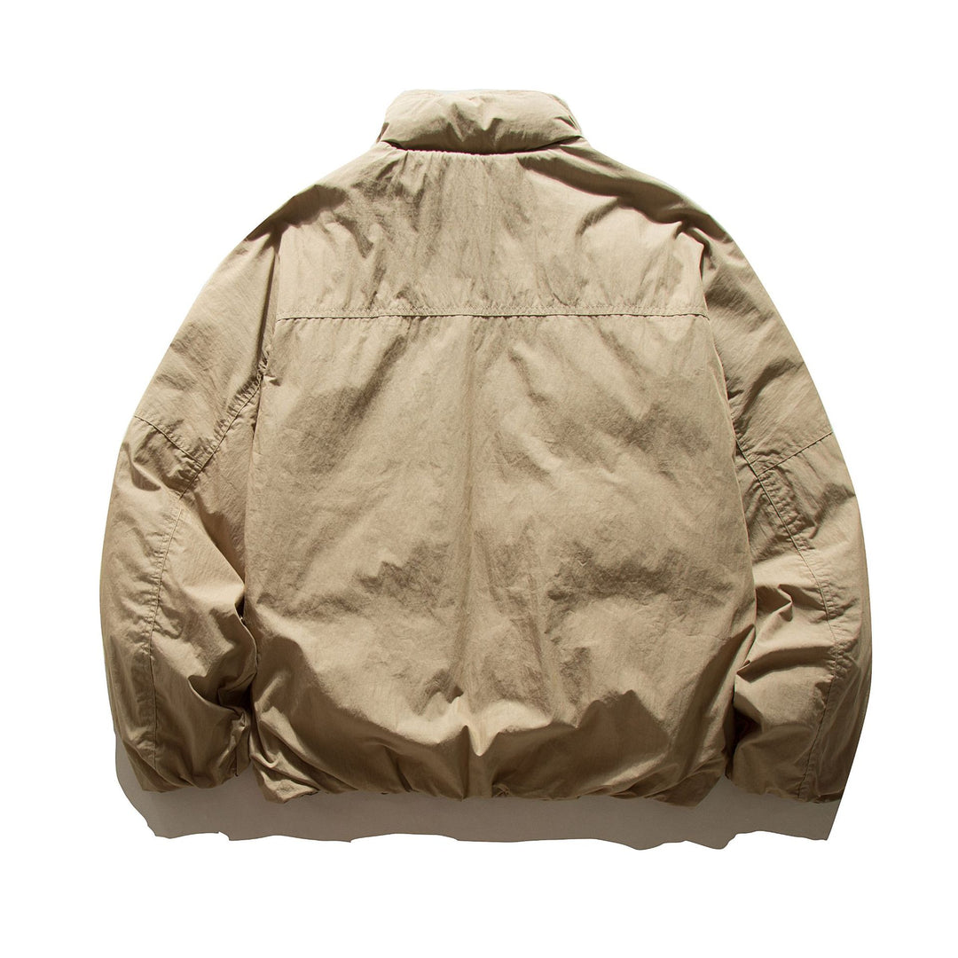 Men's boxy quilted field jacket with high stand collar and cargo pockets Mune Fashion