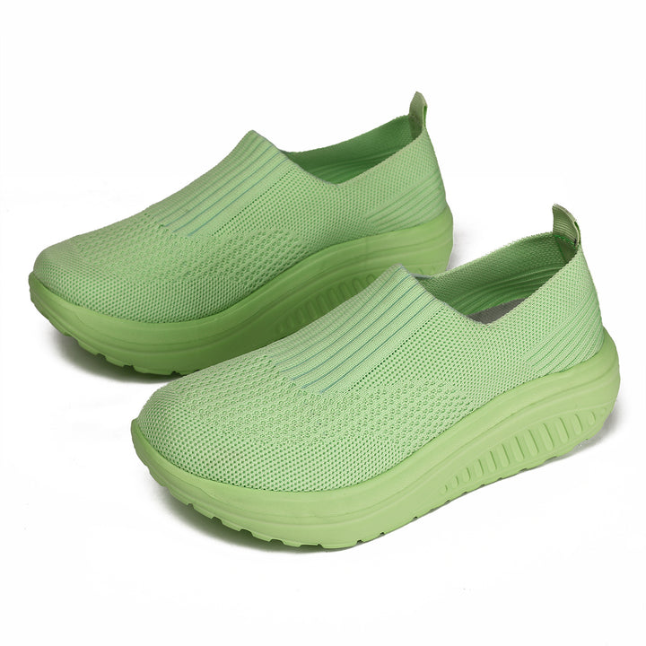 Ladies' Slip-On Knitted Shoe with Elastic Entry and Visc elastic Comfort Sole Mune Fashion